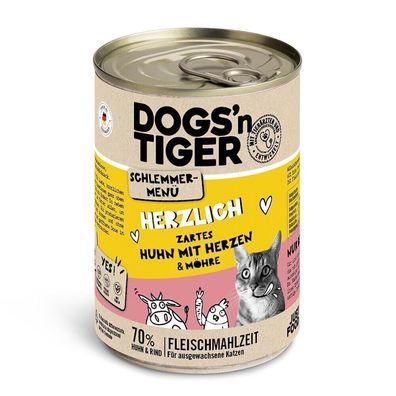 Dogs'n Tiger Katze Herzlich 12 x 400g (10,40€/kg)