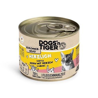 Dogs'n Tiger Katze Herzlich 12 x 200g (16,63€/kg)