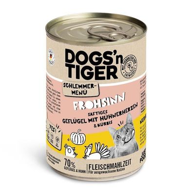 Dogs'n Tiger Katze Frohsinn 12 x 400g (10,40€/kg)