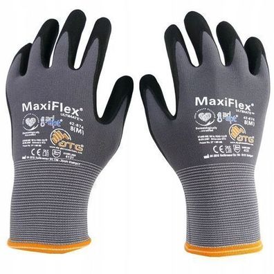 Arbeitshandschuhe MaxiFlex Ultimate ATG Montagehandschuhe Nitril Hanschuhe (M)