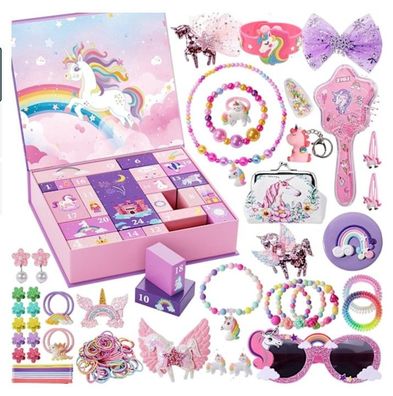 Adventskalender für Mädchen - Einhorn-Geschenke für Mädchen, Adventskalender, 24 Tage