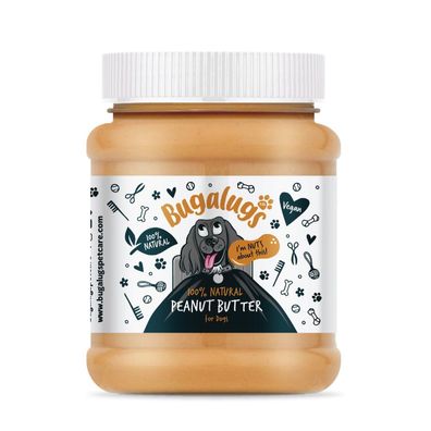 Bugalugs natürliche Erdnussbutter Leckerchen für Hunde Leckerli 340g