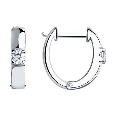 Ohrringe Creolen 925 Silber Swarovski Zirkon Damenschmuck Echtschmuck