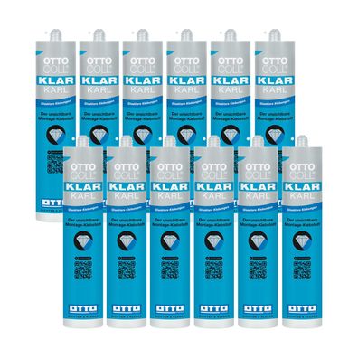 12x Ottocoll Klarkarl C00-transparent 290ml Basis-Karton, Klebstoff Hybrid-Polymer