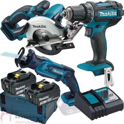 Makita Akku-Combo Set 18V DDF482 DJR183 DSS501