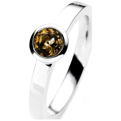 Luna Creation - 1B702W856-1 - Ring - Damen - Weißgold 18K - Citrin - 0.5 ct