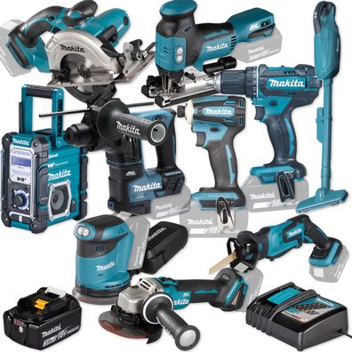 Makita Akku-Combo Set 18V XXL-Pack 10 Maschinen