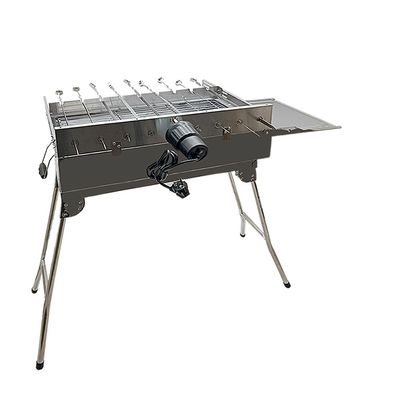 Mangal Set mit 9er Drehspieß 230V Motor 10 Spieße Schaschlikgrill mit Drehmotor