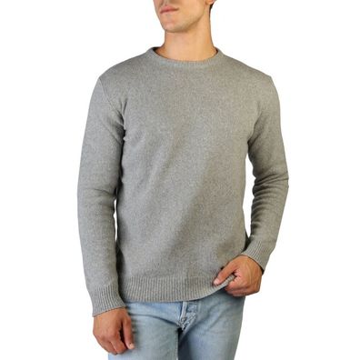 100% Cashmere - Pullover - C-NECK-M-800-GREY - Herren