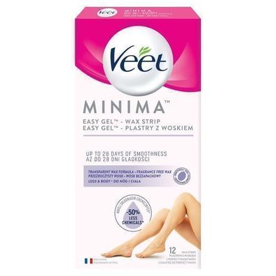 Veet Minima Easy-Gel Wachsstreifen, 12 Stk