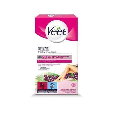 Veet Warmwachs-Streifen für normale Haut, 12 Stk