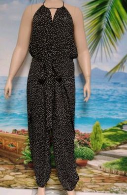 Jumpsuit Lang Schwarz CUPSHE Neckholder Größe XL 46