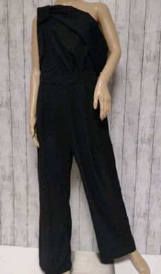 Jumpsuit Schwarz Lang CUPSHE Krepp Größe M 40