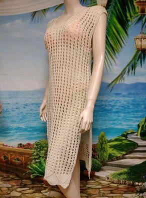 Strandkleid Strickkleid Lang Beige CUPSHE Cover Up Größe M 40