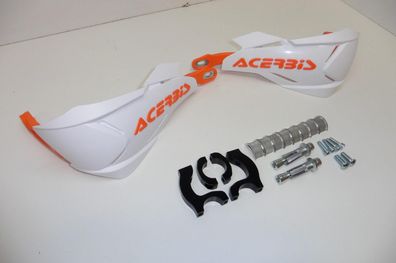 Handprotektoren X-Factory Handschutz handguards Mx Enduro Cross Sumo weiß-or