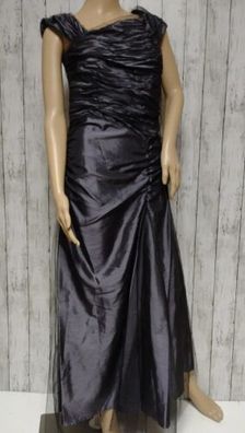 Abendkleid Anthrazit Mit Organza Laura Scott Lang Größe 17