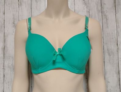 Damen Push-up Bügel BH Gepolstert T-Shirt BH Grün Cup C 85-100