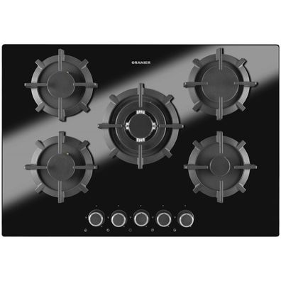 Oranier Gas-Kochfeld 75 cm autark 5 Kochzonen Glaskeramik Erdgasbetrieb GKH740