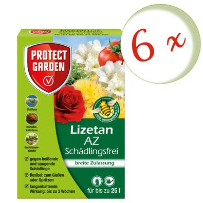 6 x SBM Protect Garden Lizetan® AZ Schädlingsfrei, 75 ml