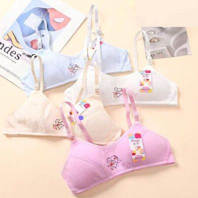 1/2 Stück Mädchen Teeny Tanktop Baumwolle BH Sport Bra Größe 32/70, 34/75, 36/80