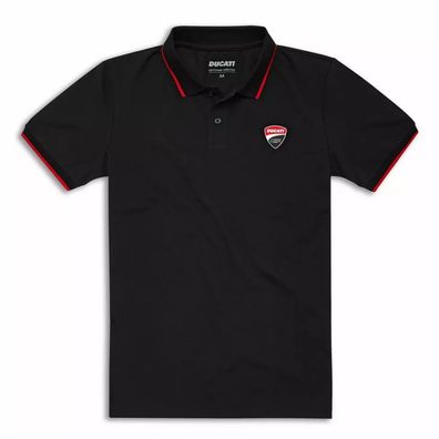 DUCATI Corse Poloshirt Logo Polo T-Shirt Shirt kurzarm schwarz 98771109 NEU 2025