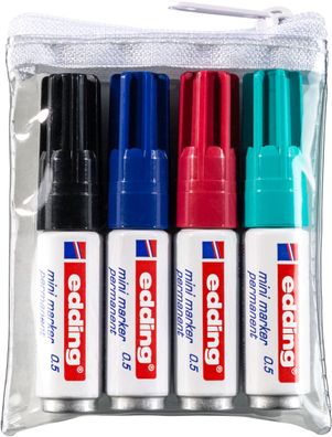 edding 0.5 Mini Permanentmarker sortiert (4er Set)