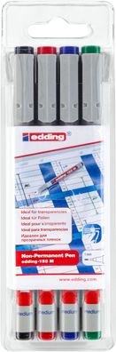 edding 152 M non permanenter Folienschreiber sortiert (4er Set)
