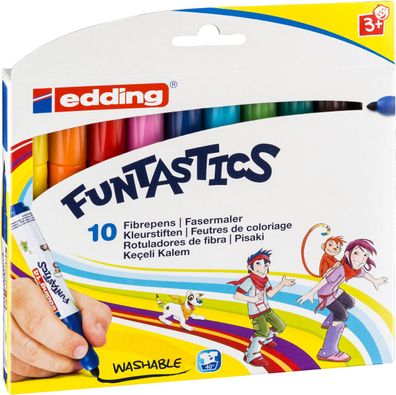 edding 14 Funtastics Kinderfasermaler sortiert (10er Faltschachtel)