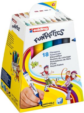 edding 14 Funtastics Kinderfasermaler sortiert (18er Faltschachtel)