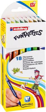 edding 15 Funtastics Kinderfasermaler sortiert (18er Faltschachtel)