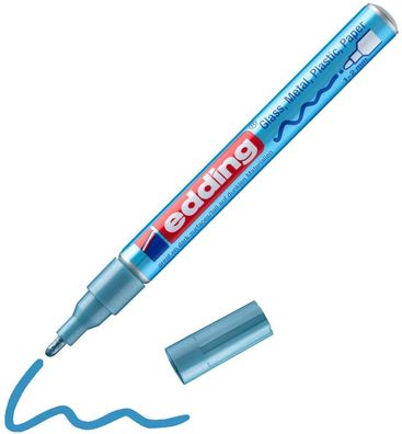 edding 751 Glanzlackmarker hellblau metallic