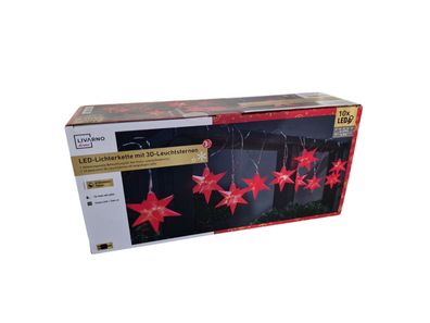 Livarno Home Lichterkette aus 3D-Leuchtsternen Weihnachtsdeko Lichter Deko