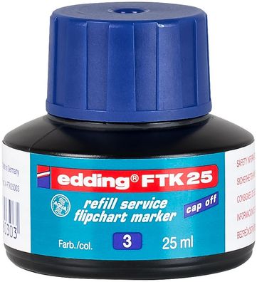 edding FTK 25 Flipchartmarker Nachfülltinte blau 25 ml