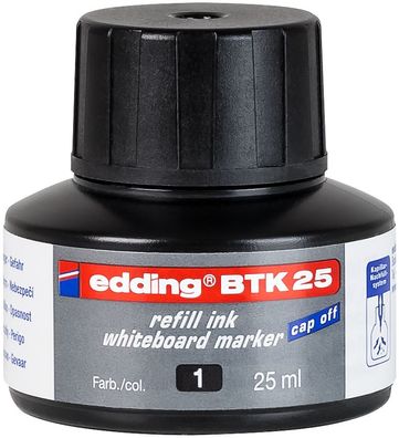 edding BTK 25 Whiteboardmarker Nachfülltinte schwarz 25 ml