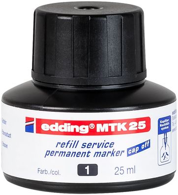 edding MTK 25 Permanentmarker Nachfülltinte schwarz 25 ml