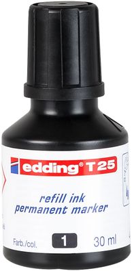 edding T 25 Permanentmarker Nachfülltinte schwarz 30 ml