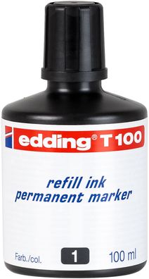 edding T 100 Permanentmarker Nachfülltinte schwarz 100 ml