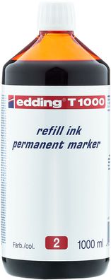 edding T 1000 Permanentmarker Nachfülltinte rot 1000 ml