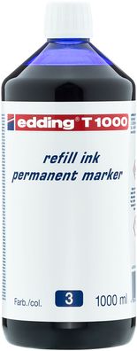 edding T 1000 Permanentmarker Nachfülltinte blau 1000 ml