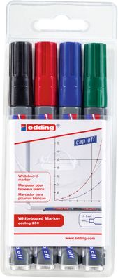 edding 250 Whiteboardmarker sortiert (4er Set)