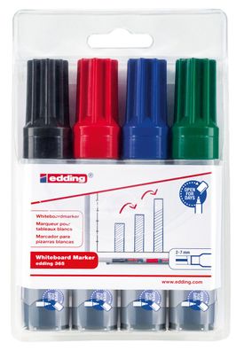 edding 365 Whiteboardmarker sortiert (4er Set)