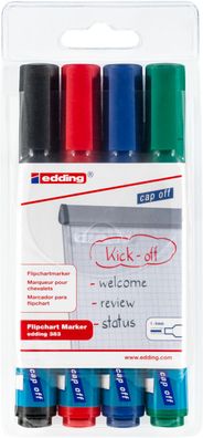 edding 383 Flipchartmarker sortiert (4er Set)