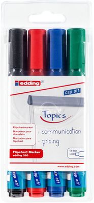 edding 380 Flipchartmarker sortiert (4er Set)