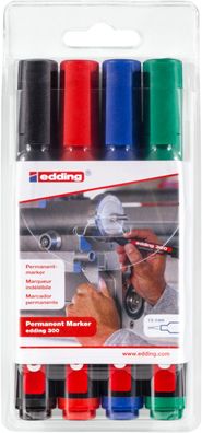 edding 300 Permanentmarker sortiert (4er Set)
