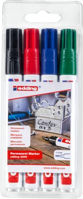 edding 3300 Permanentmarker soriert (4er Set)