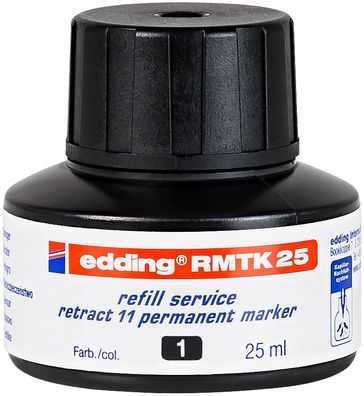 edding RMTK 25 Permanentmarker retract 11 Nachfülltinte schwarz 25 ml