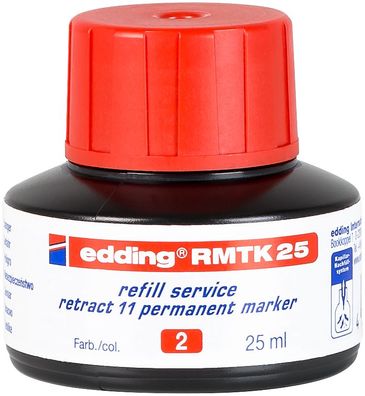 edding RMTK 25 Permanentmarker retract 11 Nachfülltinte rot 25 ml