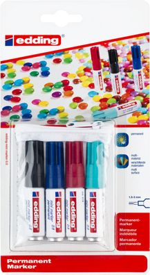 edding 0.5 Mini Permanentmarker sortiert (4er Blister)