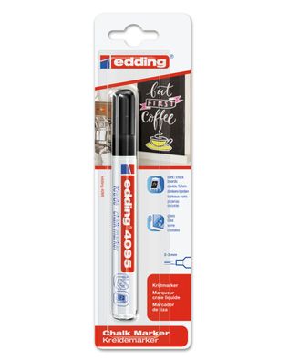 edding 4095 Kreidemarker schwarz (1er Blister)