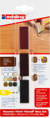 edding 8902 Holzboden Reparatur Wachs Set mahagoni (3er Blister)
